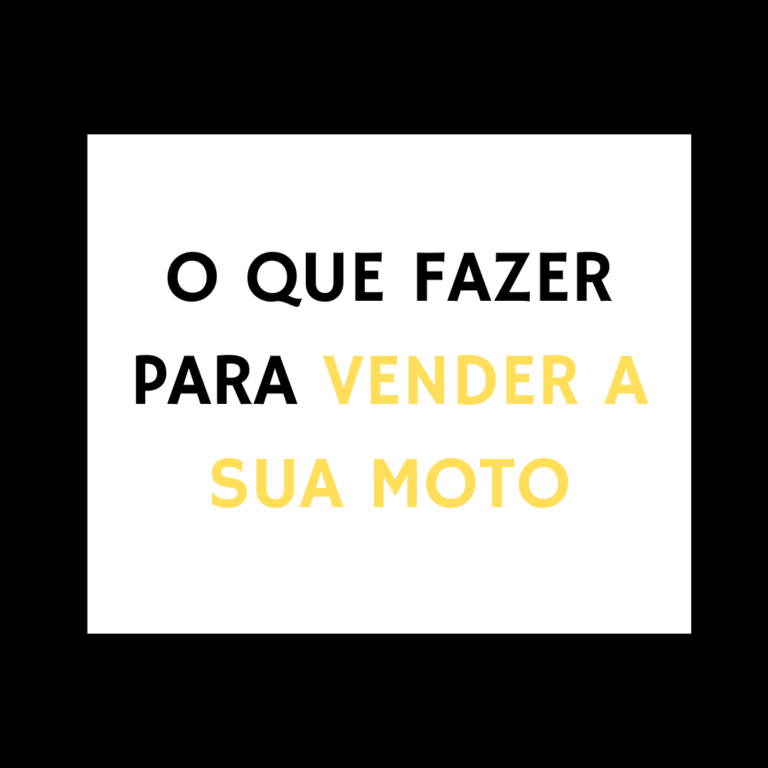 o que fazer para vender a sua moto