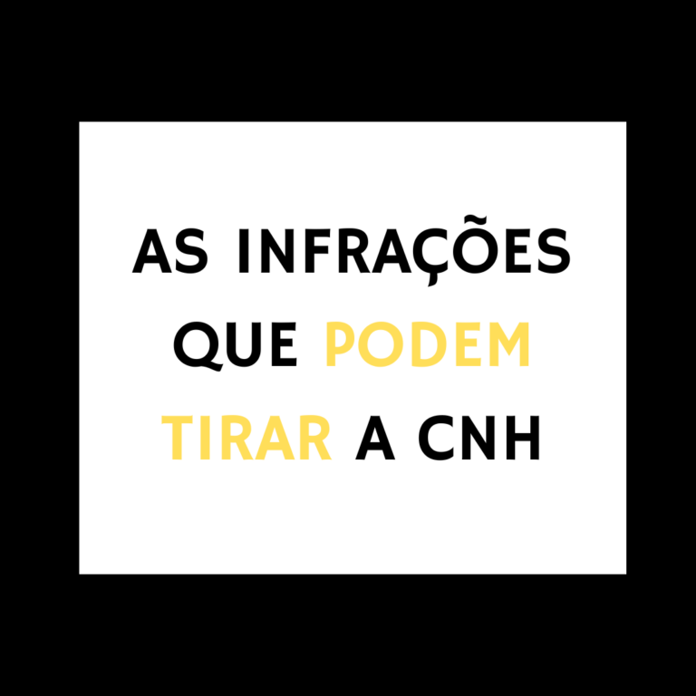 As infrações que podem tirar a CNH